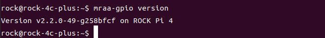 mraa-gpio versionの実行結果