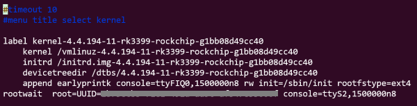 extlinux.confファイルの中身