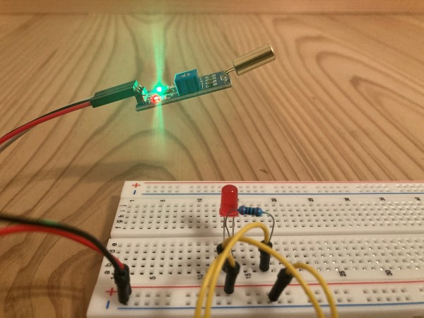 tiltセンサーモジュールを上方に傾斜